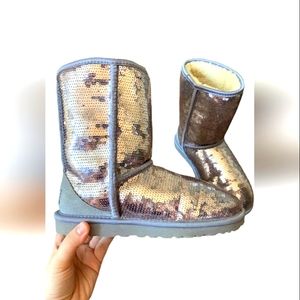 Sparkle Violet Ugg Boots (Size 6)